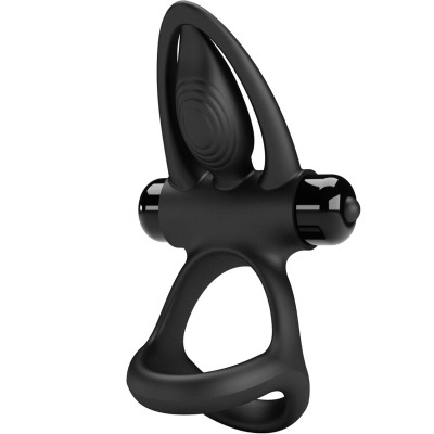 anel vibratório preto em fundo branco