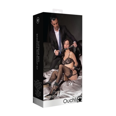 Caixa de kit de restrições para cama SUPREME BED BINDINGS RESTRAINT KIT com imagem de casal