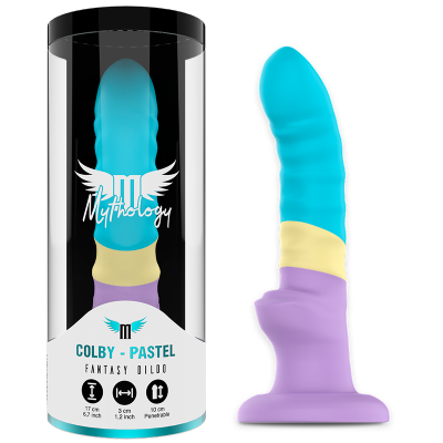 Dildo em silicone pastel com embalagem transparente