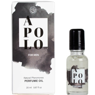 Frasco e caixa do óleo perfumado Apollo para homens