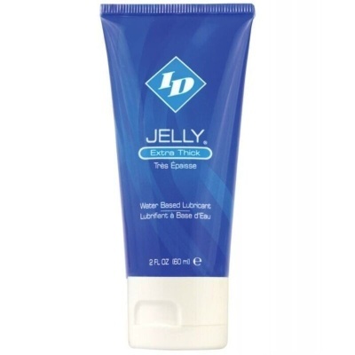 Tubo azul com tampa branca de lubrificante à base de água ID Jelly Extra Thick