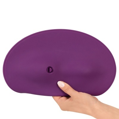 Bolsa de água quente oval roxa com válvula central