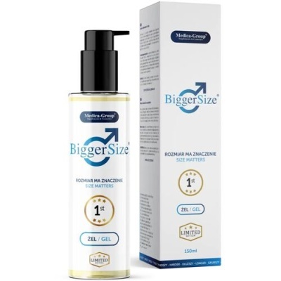 Frasco de gel Bigger Size Medica-Group com embalagem