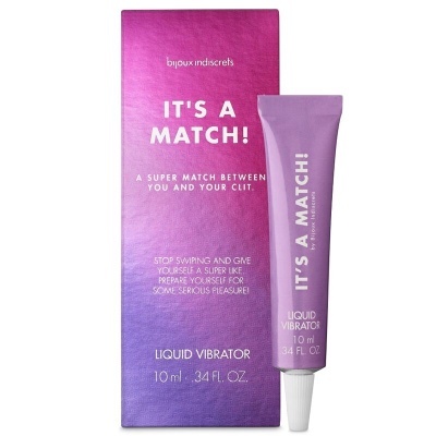 Creme lilás ITS A MATCH! Liquid Vibrator com embalagem roxa e rosa