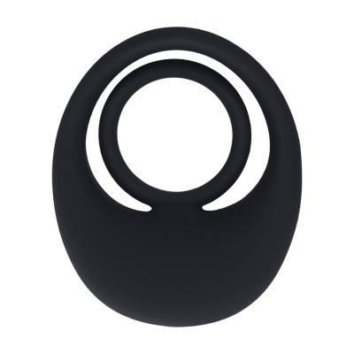 anel de silicone preto circular em fundo branco
