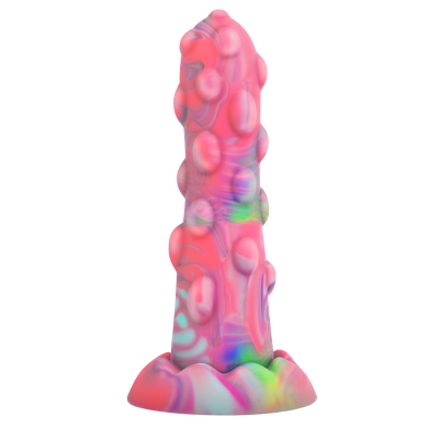 Produto de silicone colorido em diversas cores com textura e formato irregular