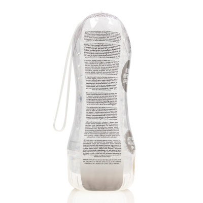 Masturbador masculino transparente com embalagem e alça branca