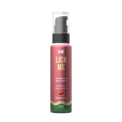 Frasco de gel beijável intt LICK ME efeito quente sabor Watermelon 50 ml