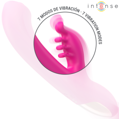 Vibrador rosa com texturas e 7 modos de vibração