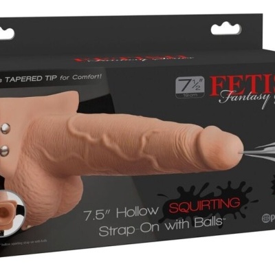 Caixa de produto fetichista cor pele com cinto preto e texto Fetish Fantasy Series