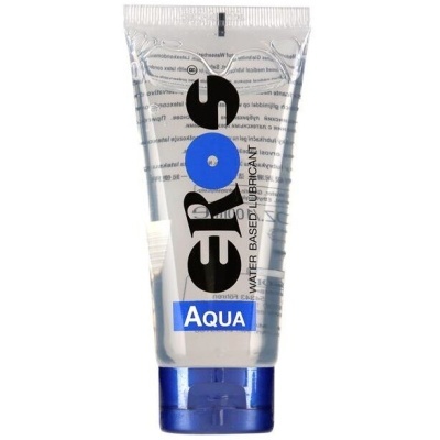 Frasco plástico transparente de lubrificante à base de água com tampa azul