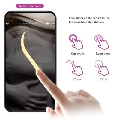 Smartphone com modo de imersão e instruções de toque