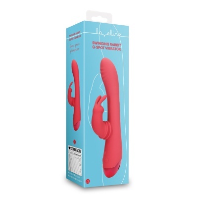 Embalagem azul clara com vibrador cor-de-rosa SWINGING RABBIT G-SPOT VIBRATOR