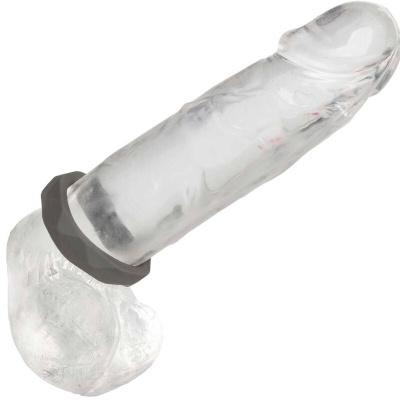 Dildo transparente com anel preto na base