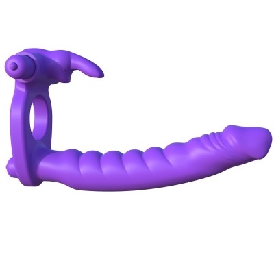 Dispositivo roxo com textura em espiral e anel integrado