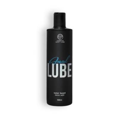 Frasco preto de gel lubrificante anal à base de água