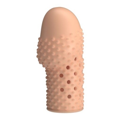 Capa de silicone texturizada cor de pele com nódulos e perfurações