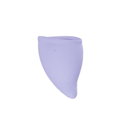 Produto em silicone lilás com relevo em gotas