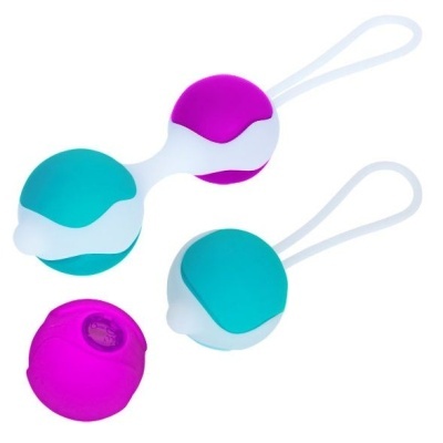 Bolas de silicone coloridas com alças flexíveis