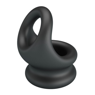 Dois objetos pretos de forma arredondada e lisa com textura de silicone