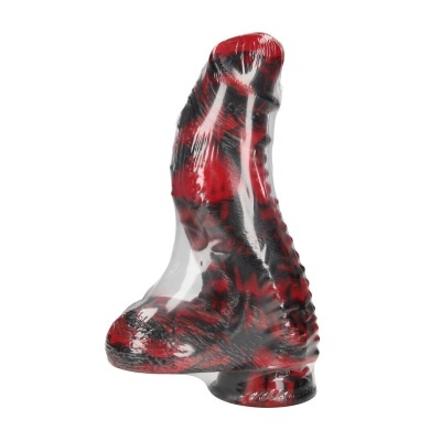 produto vermelho e preto com embalagem plástico