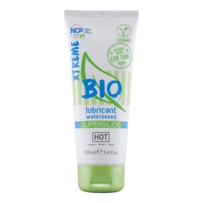 Frasco de lubrificante BIO XTREME água 100ml com tampa verde