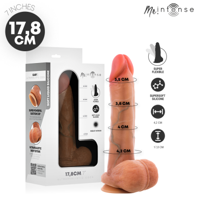Dildo ultrarrealista de silicone com ventosa e embalagem branca com janela transparente