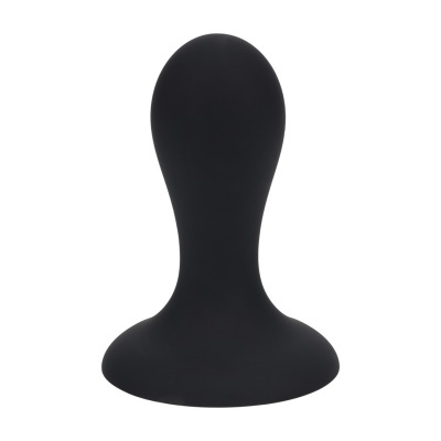Produto preto em silicone com formato cônico e base larga