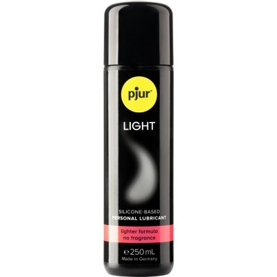 Frasco preto de lubrificante pjur LIGHT silicone-based 250mL
