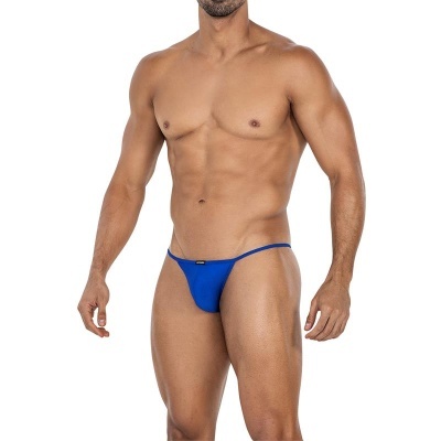 Biquíni masculino azul com cintura fina