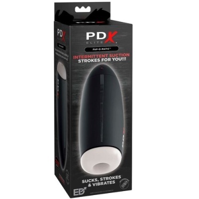 Embalagem preta com produto preto e branco PDX Elite FAP-O-MATIC