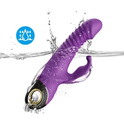 Vibrador roxo com textura em água