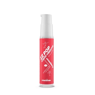 Frasco com pump branco e rótulo vermelho com texto branco