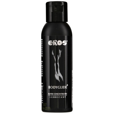Frasco preto de lubrificante super concentrado EROS BODYGLIDE