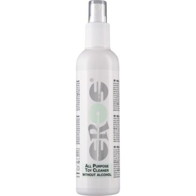 Frasco branco de spray para limpeza de brinquedos sem álcool