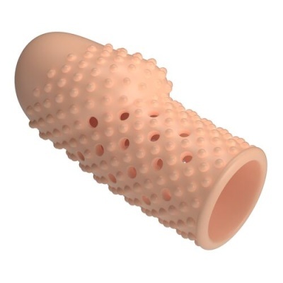 Capa texturizada de silicone cor de pele com protuberâncias e orifícios