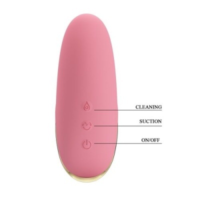 Dispositivo rosa com botões e texto dos comandos