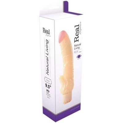 Embalagem de dildo realístico Natural Living 9.5 Jelly
