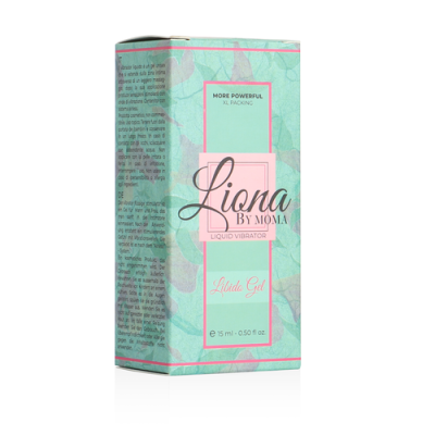 Embalagem verde menta e rosa do gel líquido vibrador Liona By Moma