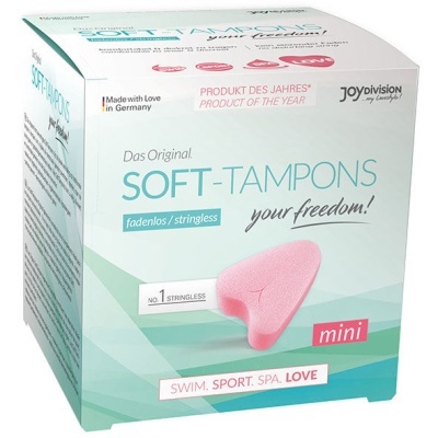 Embalagem de tampões soft stringless mini cor de rosa