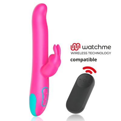 Vibrador rosa com controle wireless preto