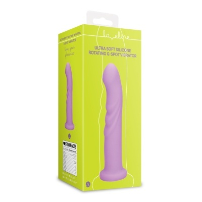 Embalagem verde de vibrador ultra macio lilás
