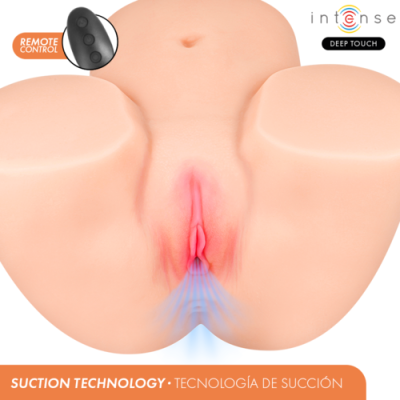 Brinquedo sexual realista com controlo remoto e tecnologia de sucção