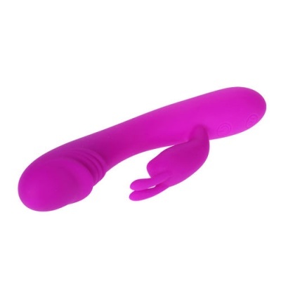 Vibrador rosa em silicone com apêndice em forma de mão