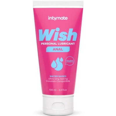 Frasco rosa de lubrificante pessoal intymate Wish anal