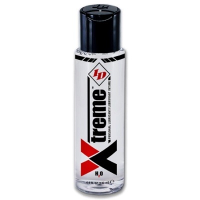 Frasco transparente de lubrificante pessoal XTreme H2O com tampa preta