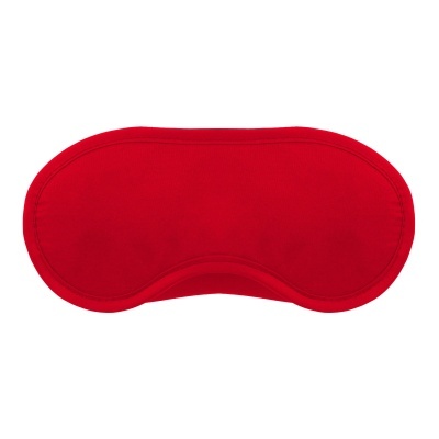 Máscara para dormir em tecido vermelho com costuras