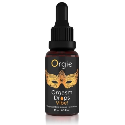 Frasco de gel íntimo Orgie Orgasm Drops Vibe com conta-gotas