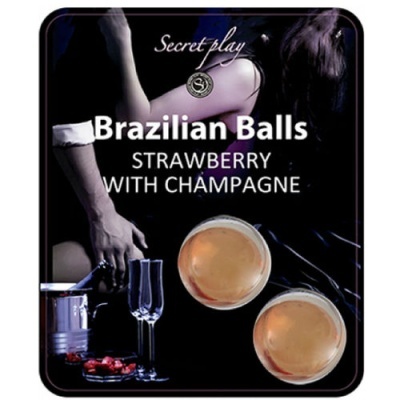 Imagem promocional de coquetel Brazilian Balls com morango e champanhe