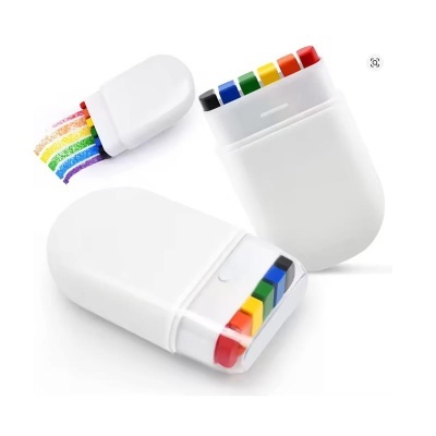 Conjunto de marcadores de unhas coloridos em estojo branco